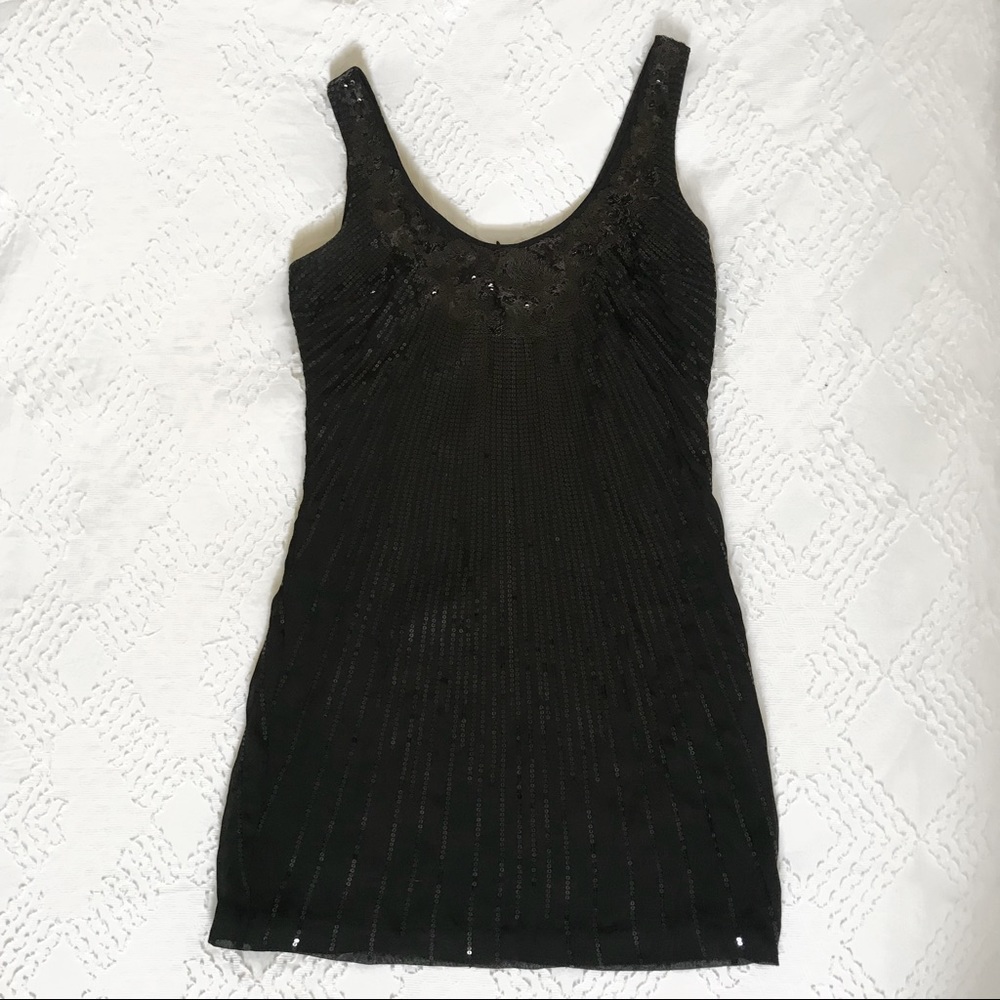 Black Sequin Dress WHBM / Size 6